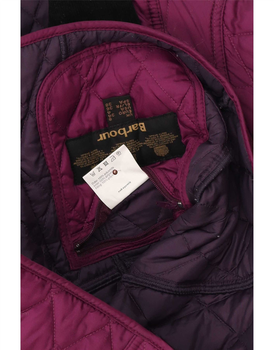 Γυναικείο καπιτονέ μπουφάν Barbour UK 8 Small Purple Polyester