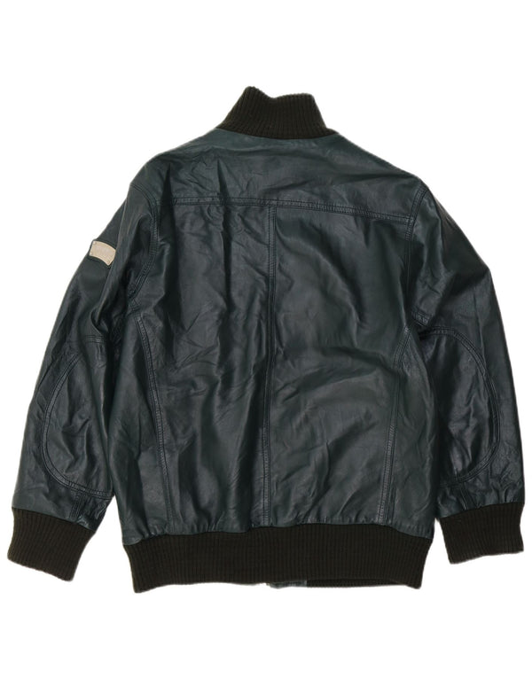 Ανδρικό Δερμάτινο Μπουφάν Williams Wilson UK 40 Large Green Leather