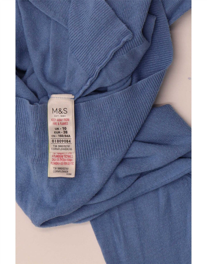 Marks & Spencer Γυναικεία ζακέτα Crop UK 10 Small Blue Viscose