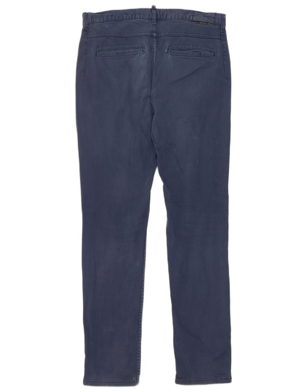 Zara Ανδρικό παντελόνι Chino Slim EU 40 Medium W31 L30 Navy Blue Cotton