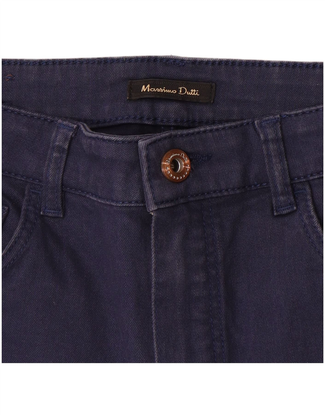 Massimo Dutti Γυναικείο Slim Casual Παντελόνι W26 L26 Navy Blue