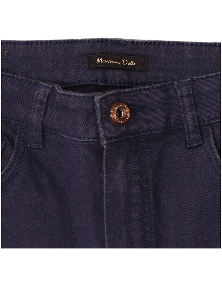 Massimo Dutti Γυναικείο Slim Casual Παντελόνι W26 L26 Navy Blue
