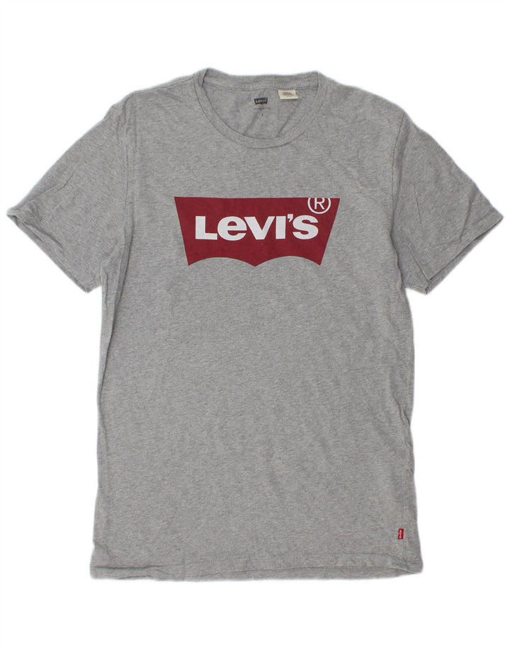 Ανδρικό γραφικό T-Shirt LEVI'S Top Μικρό Γκρι βαμβακερό