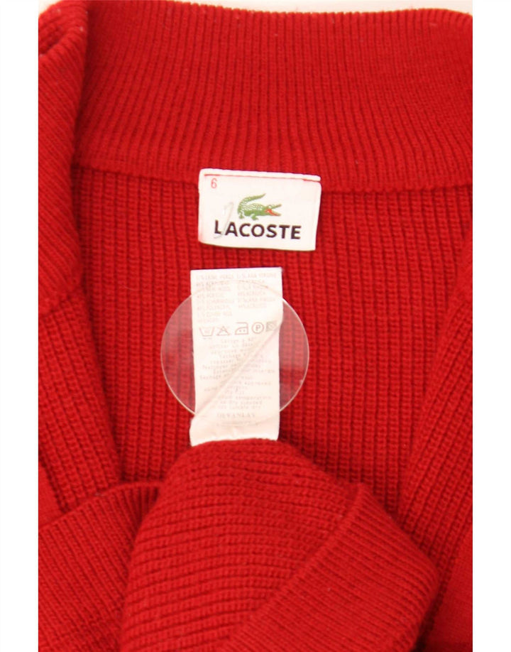 Ανδρικό πουλόβερ ζακέτα Lacoste 6 XL Κόκκινο μαλλί