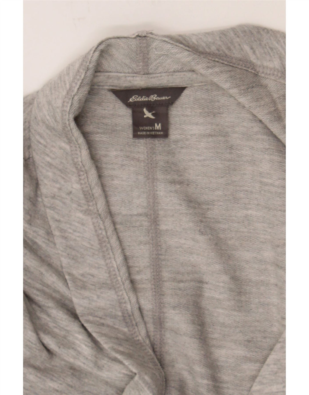 EDDIE BAUER Womens Open Cardigan Sweater UK 14 Medium Grey Flecked Vintage Eddie Bauer and Second-Hand Eddie Bauer from Messina Hembry 