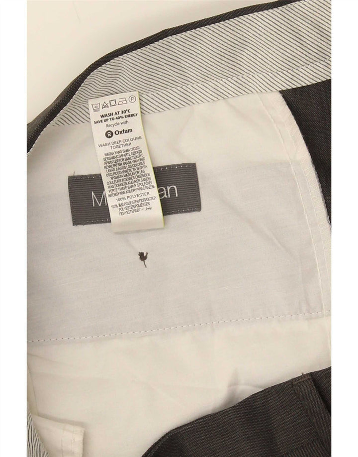 Marks & Spencer Ανδρικό παντελόνι με καρφίτσα W36 L31 Γκρι Πολυεστέρας