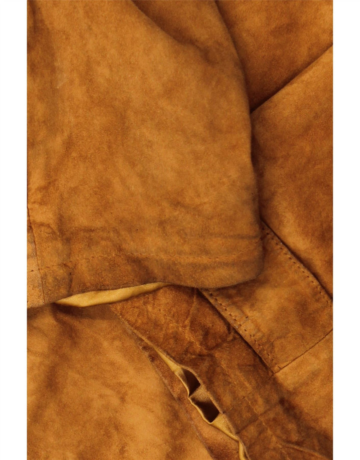 VINTAGE Ανδρικό Suede Jacket IT 48 Δερμάτινο Μεσαίο Καφέ