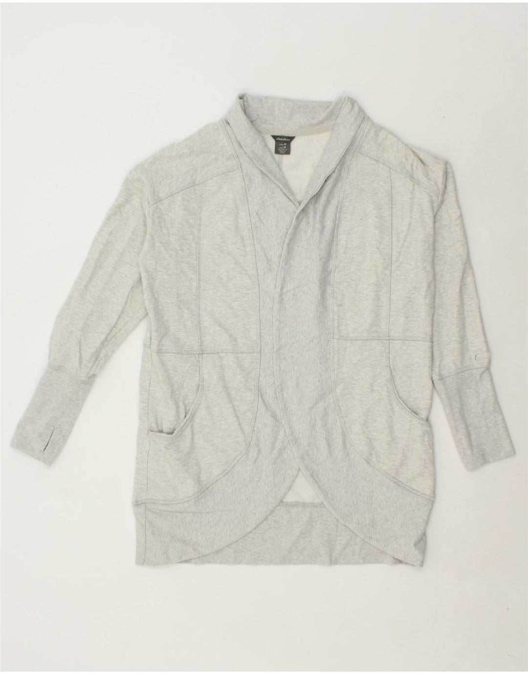 EDDIE BAUER Womens Open Cardigan Sweater UK 14 Medium Grey Vintage Eddie Bauer and Second-Hand Eddie Bauer from Messina Hembry 