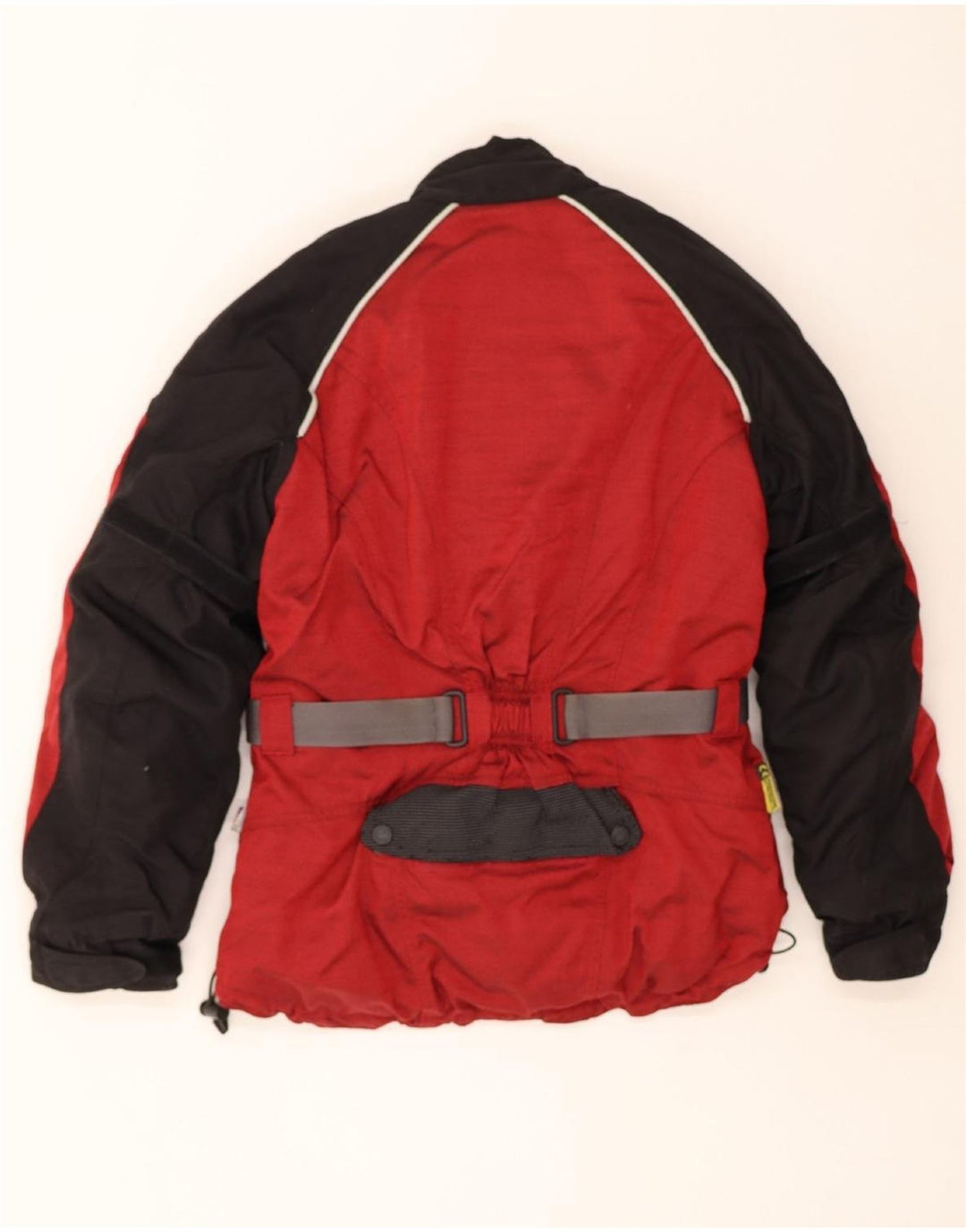 SCHUH Womens Motorcycle Biker Jacket EU 38 Medium Red Colourblock Vintage Schuh and Second-Hand Schuh from Messina Hembry 