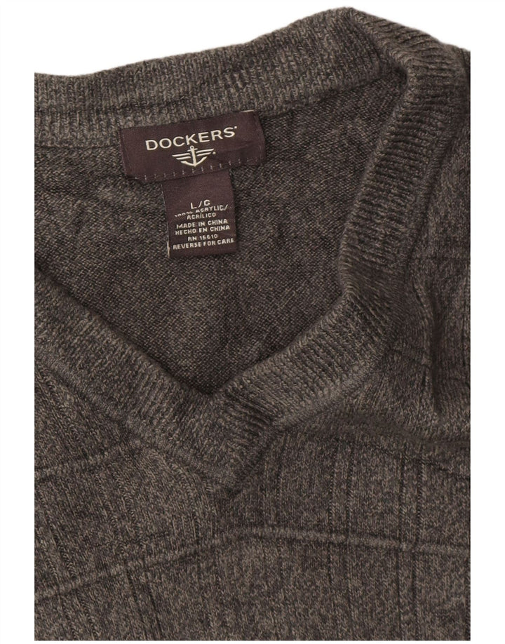Dockers ανδρικό γιλέκο Tank Top Large Grey Flecked Acrylic