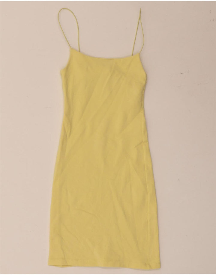 Zara Γυναικείο Slip Dress UK 8 Small Yellow