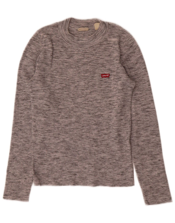 Γυναικείο πουλόβερ με λαιμόκοψη Levi's UK 8 Small Grey Flecked
