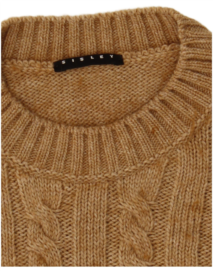Γυναικείο πουλόβερ Sisley Crew Neck Jumper UK 8 Small Beige