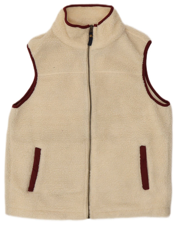 FAT FACE Γυναικείο Fleece Gilet UK 12 Medium Off White Πολυεστέρας