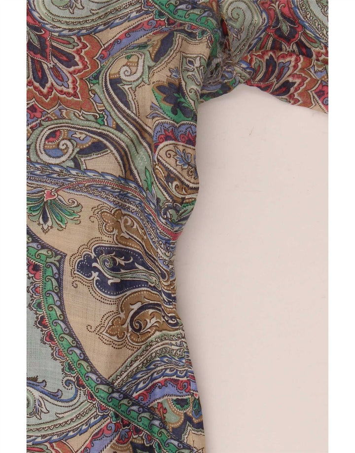 Massimo Dutti Γυναικεία μακρυμάνικη μπλούζα μπλούζα EU 38 Medium τιρκουάζ Paisley