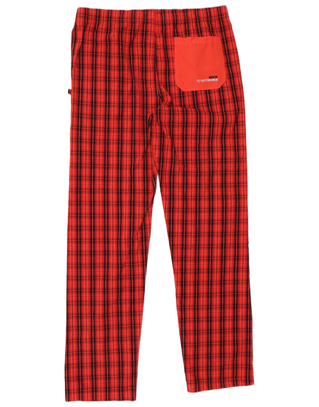 Rock Experience Ανδρικό ίσιο παντελόνι Medium W32 L32 Red Check Cotton