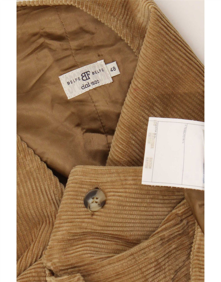 Belfe Γυναικείο Κοτλέ Gilet IT 48 XL Καφέ Ραγιόν