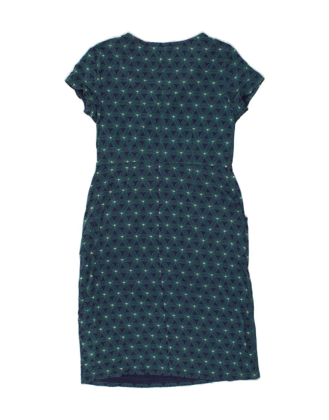 WHITE STUFF Womens Abstract Pattern Sheath Dress UK 10 Small Green Viscose Vintage White Stuff and Second-Hand White Stuff from Messina Hembry 