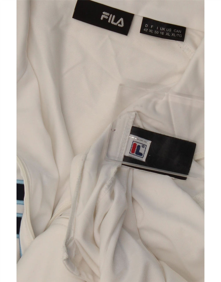 Γυναικεία φόρμα γραφικών Fila Top Jacket UK 16 Large White