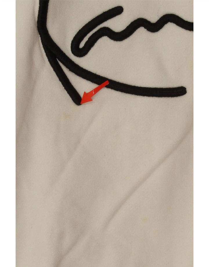KARL KANI Womens Oversized Graphic Sweatshirt Jumper UK 10 Small White Vintage Karl Kani and Second-Hand Karl Kani from Messina Hembry 