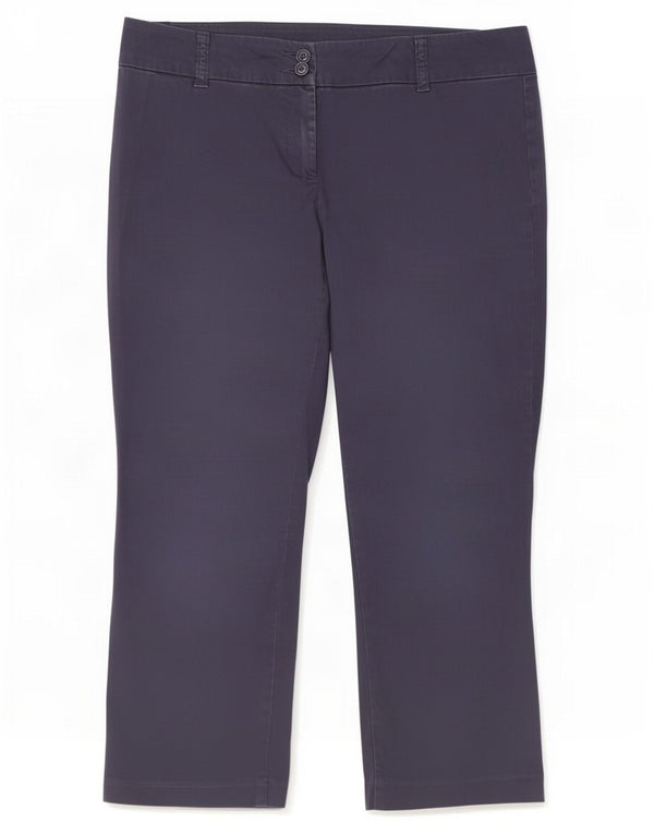 Benetton γυναικείο ίσιο παντελόνι Capri IT 44 Medium W32 L22 Navy Blue