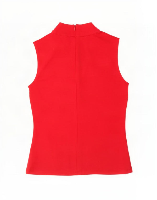 Karen Millen Γυναικεία Μπλούζα Τοπ UK 10 Small Red Viscose