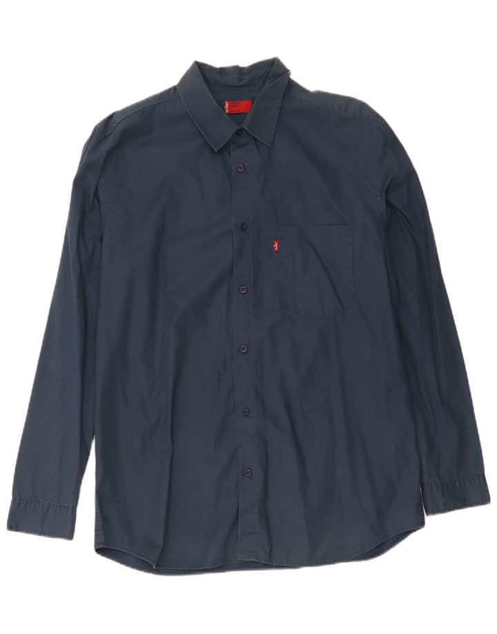 Ανδρικό πουκάμισο Levi's Large Navy Blue από βαμβάκι