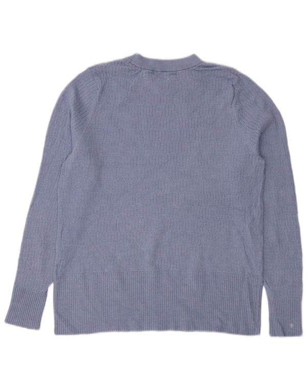 Marks & Spencer Γυναικείο πουλόβερ με λαιμόκοψη UK 18 XL μπλε βισκόζη