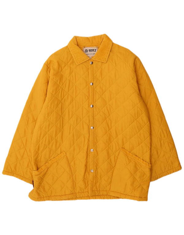 Ανδρικό καπιτονέ μπουφάν Husky UK 46 3XL Yellow Polyamide