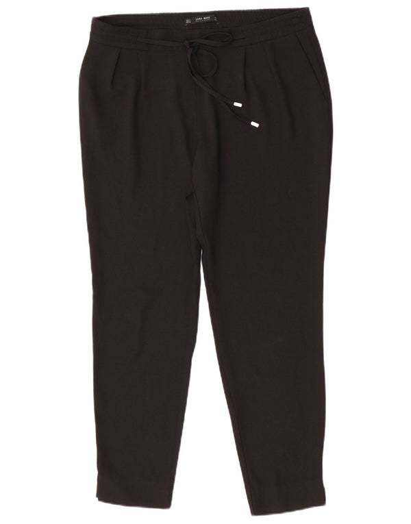Zara Γυναικείο Slim παντελόνι Chino Small W30 L27 Μαύρο Πολυεστέρα