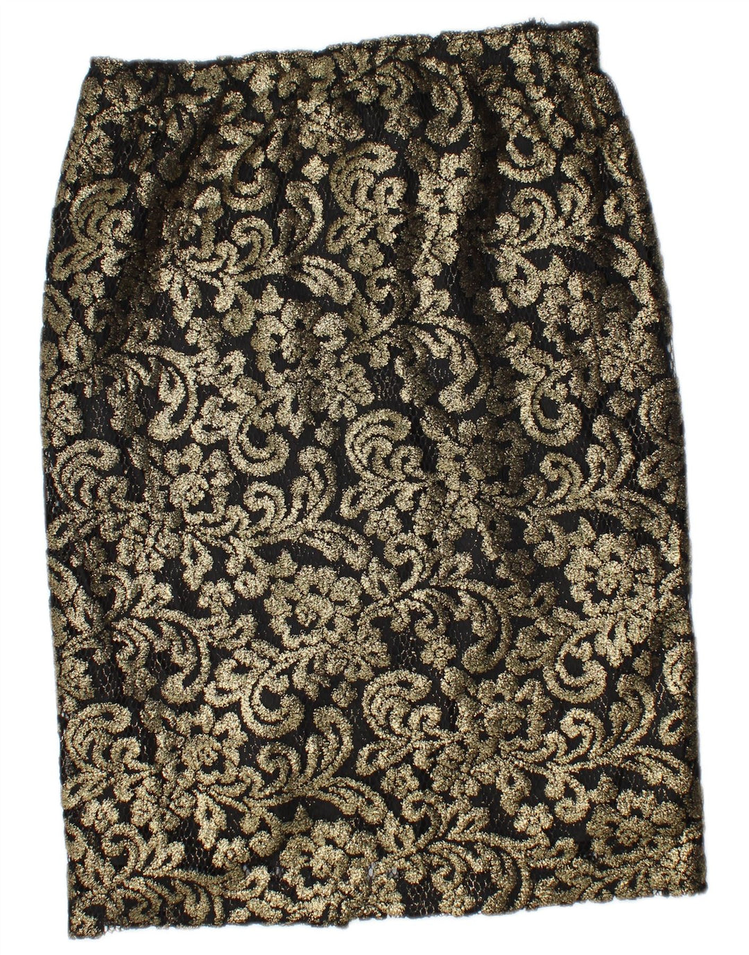 Vintage Γυναικεία Pencil Φούστα W30 Medium Gold Paisley