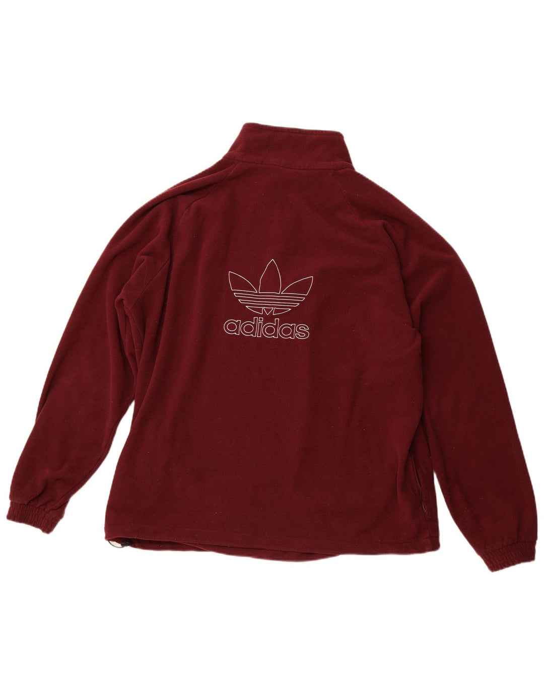 Ανδρικό γραφικό φερμουάρ ADIDAS Fleece Jumper XL Μπορντό πολυεστέρας