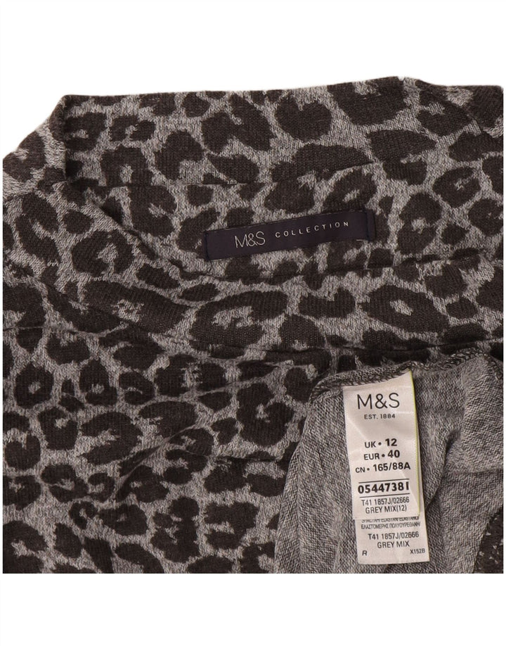 Marks & Spencer Γυναικείο φόρεμα A-Line UK 12 Medium Grey Animal print