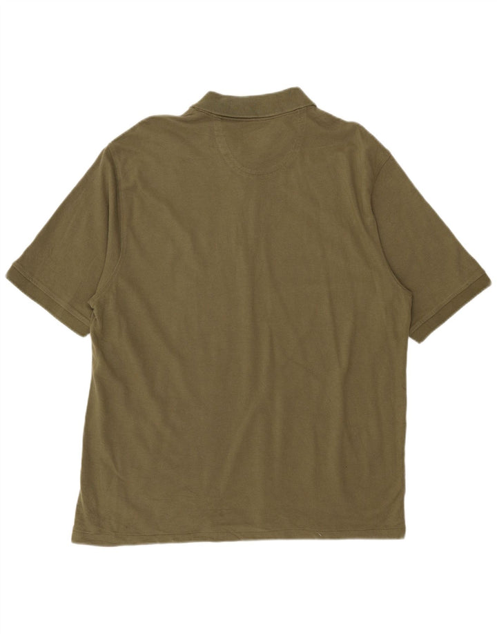 Izod Mens Heritage Polo Shirt Large Khaki Cotton