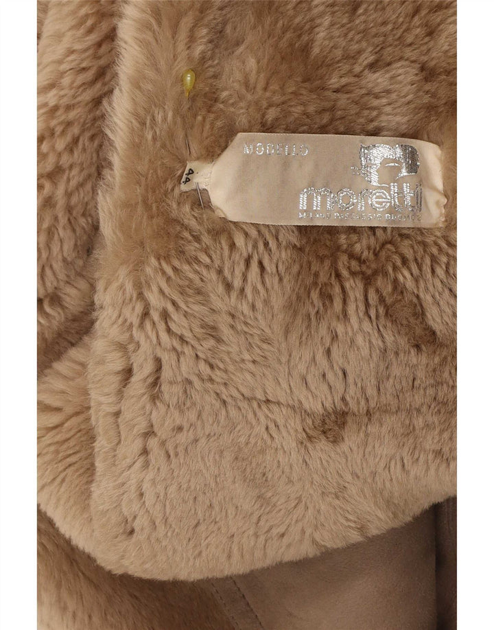 Vintage Γυναικείο Παλτό Shearling Loose Fit IT 44 Μεσαίο Καφέ Classic