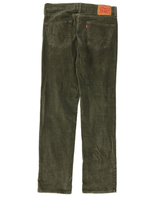 Levi's Mens 751 Straight Corduroy Παντελόνι W34 L34 Χακί Βαμβακερό