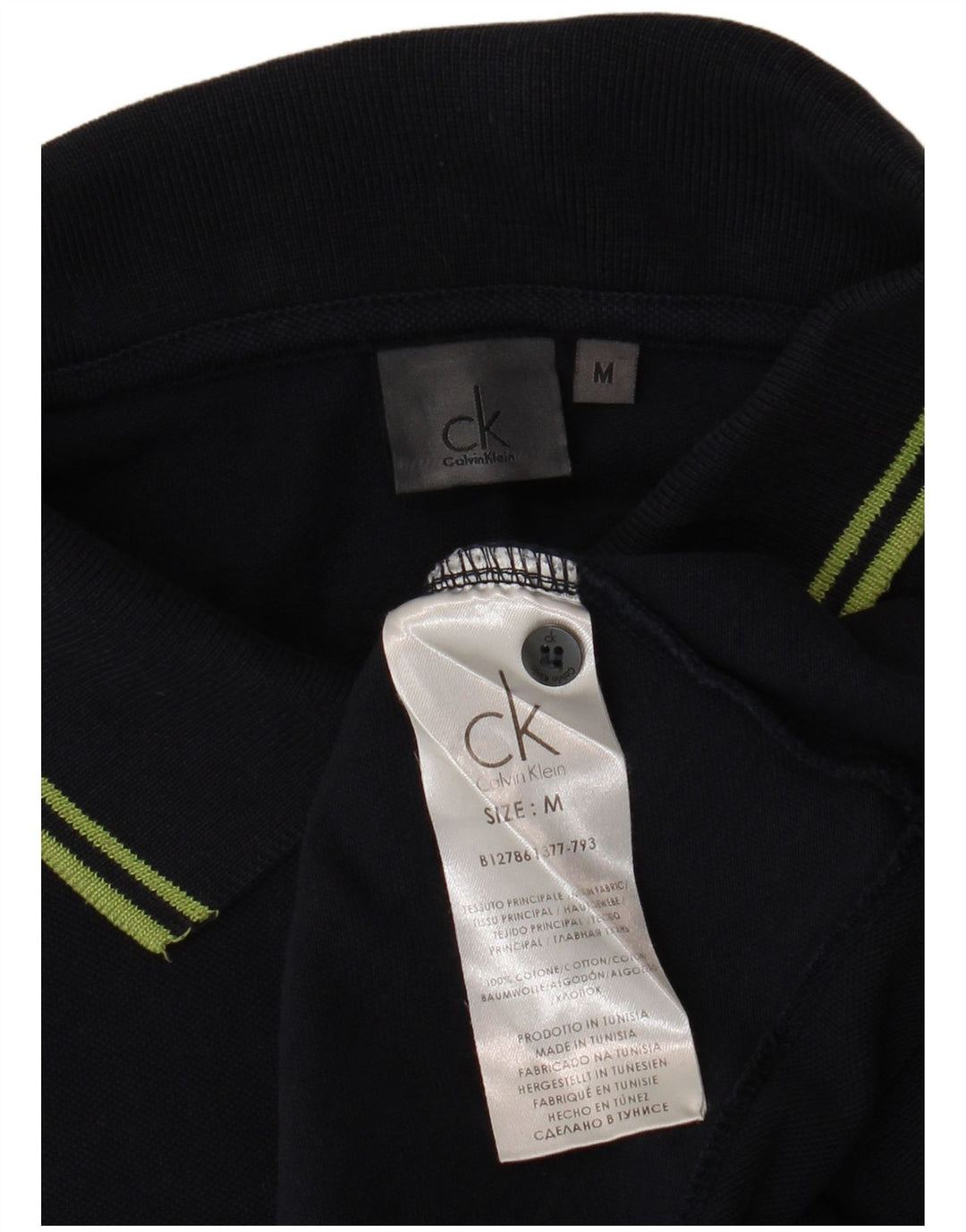Ανδρικό πουκάμισο πόλο CALVIN KLEIN, Βαμβακερό μεσαίο ναυτικό