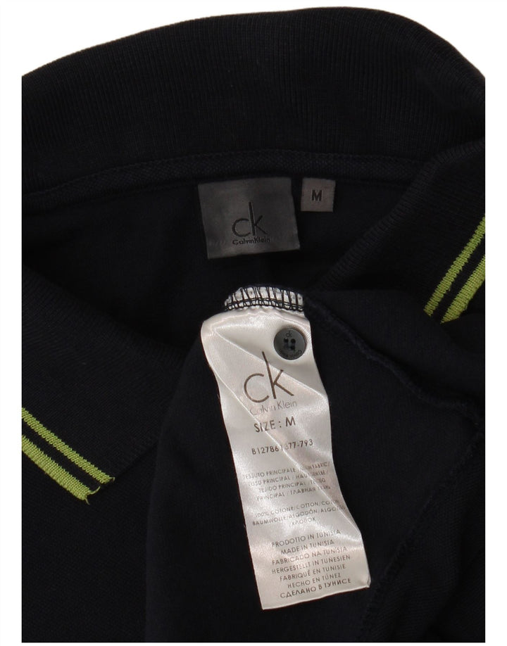 Ανδρικό πουκάμισο πόλο CALVIN KLEIN, Βαμβακερό μεσαίο ναυτικό