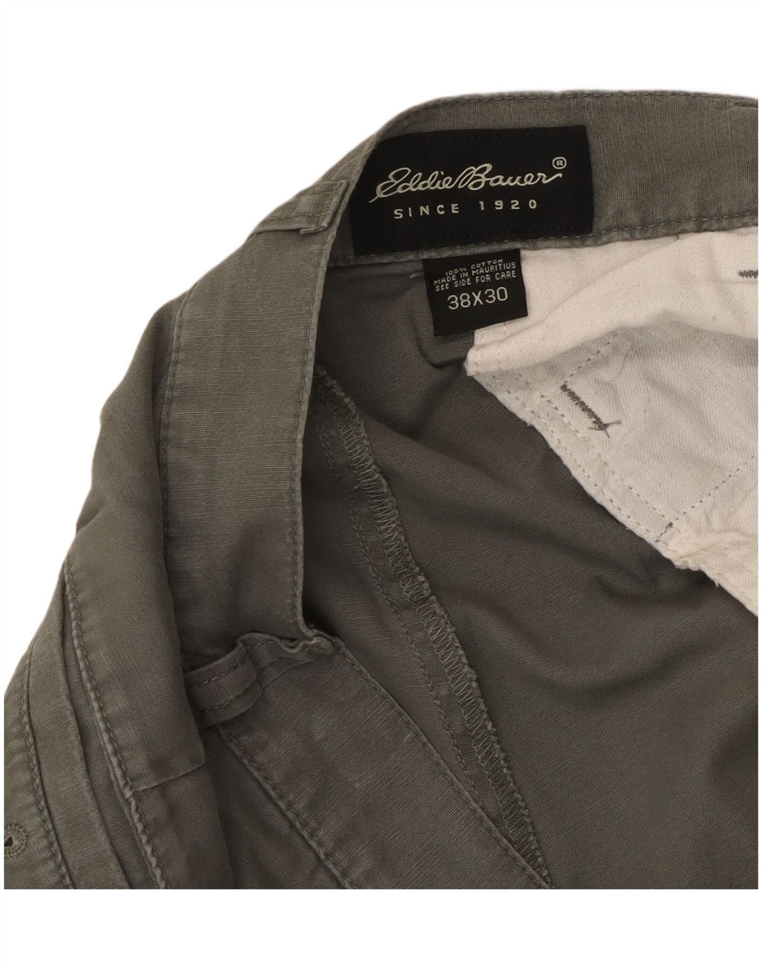 Ανδρικό παντελόνι Chino με καρφίτσες Eddie Bauer W38 L30 Γκρι βαμβακερό