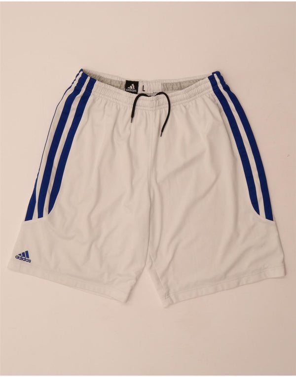 Γυναικείο αθλητικό σορτς ADIDAS Climalite UK 18 XL Λευκό βαμβακερό