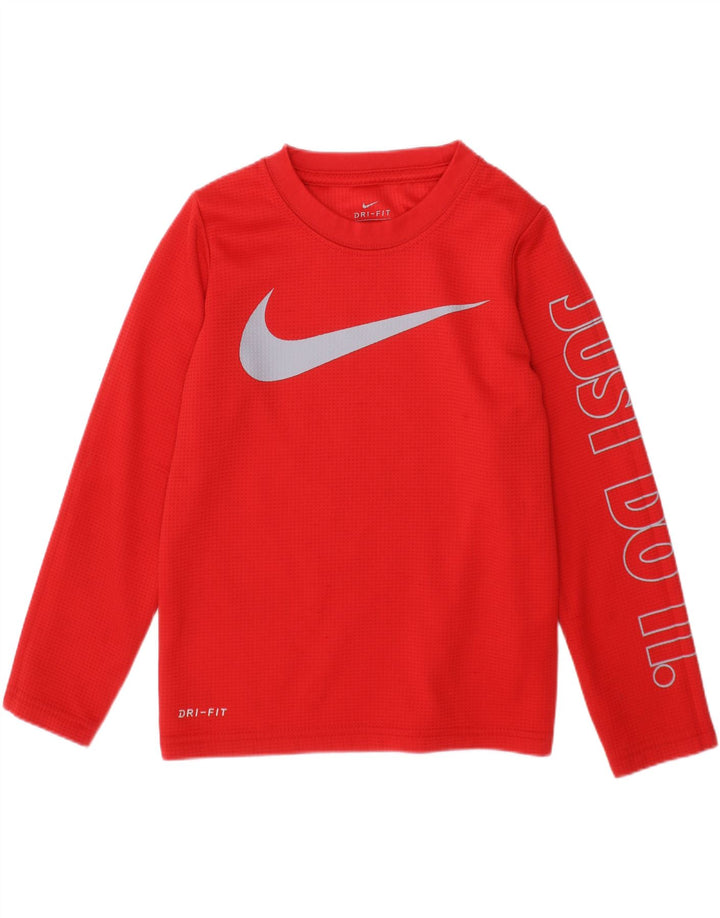 Nike Boys Graphic Top Μακρυμάνικο 4-5 ετών Κόκκινο Πολυεστέρας