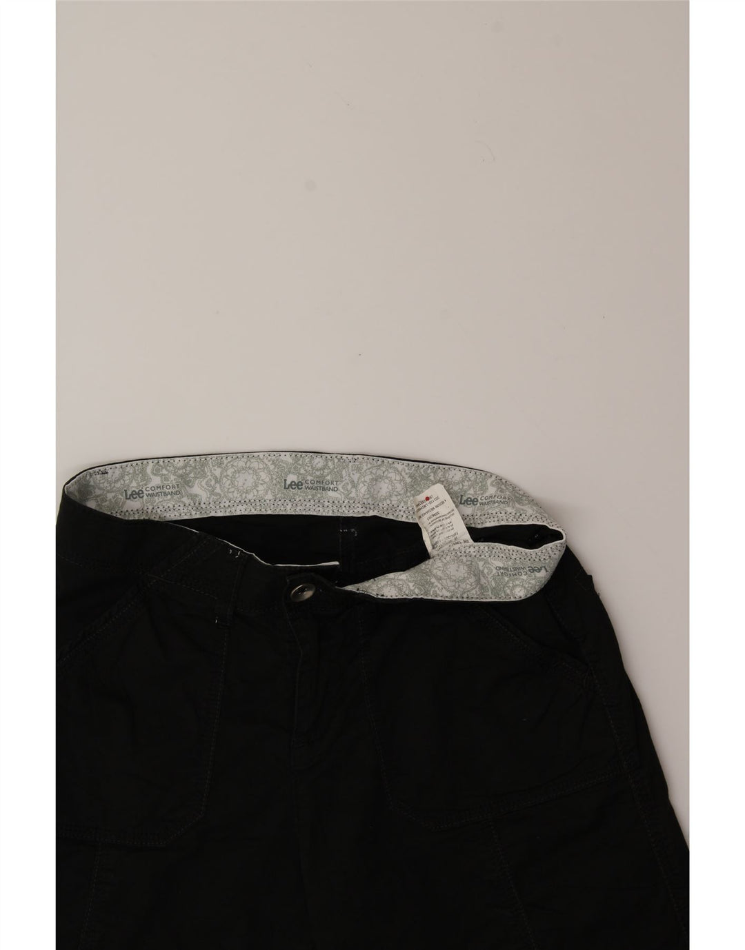 LEE Womens Comfort Fit Chino Shorts Medium W30  Black Cotton Vintage Lee and Second-Hand Lee from Messina Hembry 