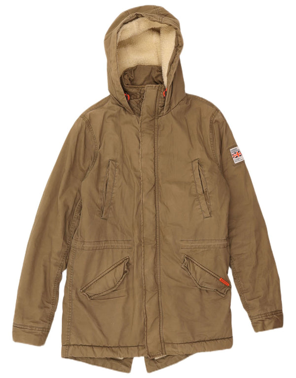 Superdry Ανδρικό μπουφάν Parka με κουκούλα UK 40 Large Khaki Cotton