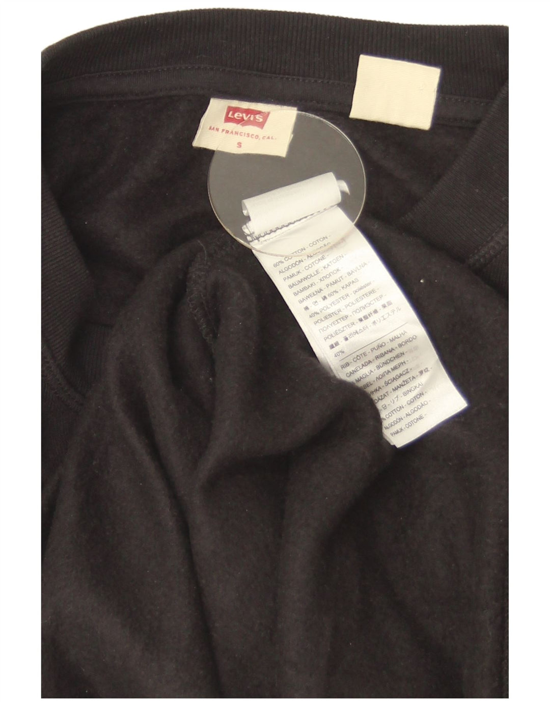 Γυναικεία φούτερ Levi's Oversized Jumper UK 10 Small Black Cotton