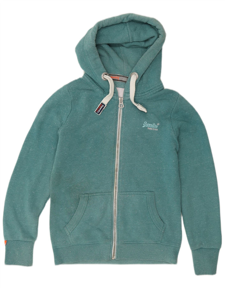 Ανδρικό πουλόβερ με κουκούλα με φερμουάρ Superdry, βαμβακερό μεσαίο πράσινο