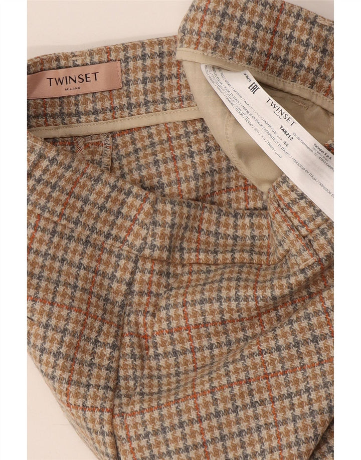 Twinset Γυναικείο Milano Cropped Παντελόνι IT 44 Medium W30 L23 Beige