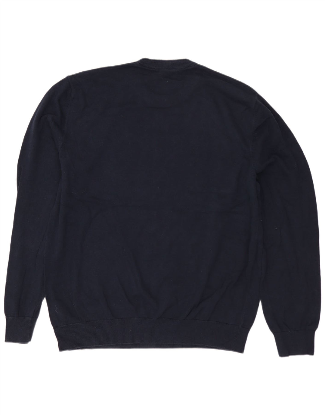 Ανδρικό πουλόβερ MARKS & SPENCER Graphic Crew Neck Jumper Large Navy Blue