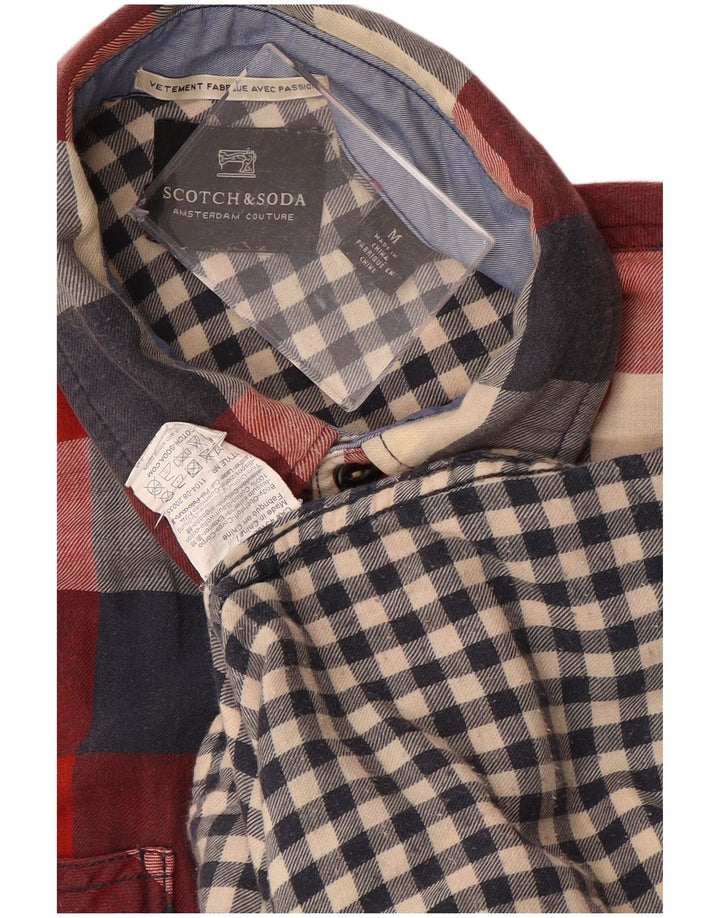 Ανδρικό φανελένιο πουκάμισο SCOTCH & SODA, μεσαίο κόκκινο βαμβακερό