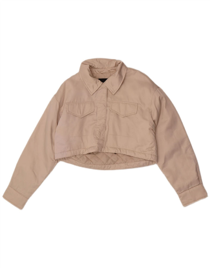 Zara Γυναικείο Μπουφάν Bolero Oversized UK 6 XS Off White Polyester