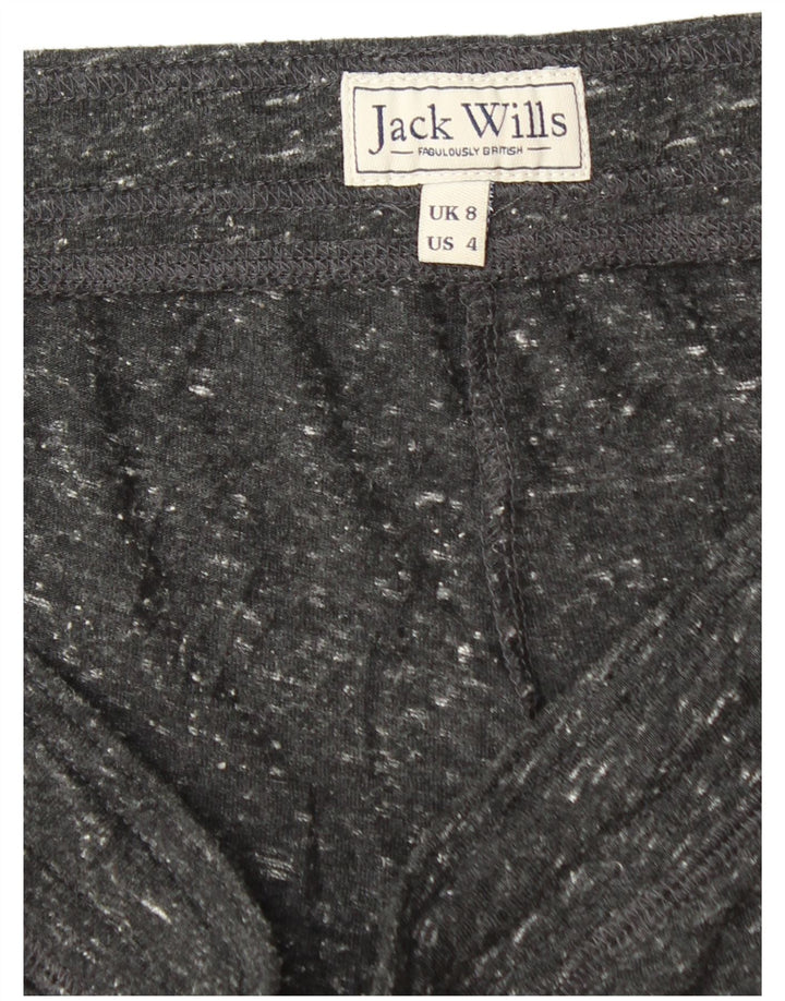 Jack Wills γυναικείο αθλητικό σορτς UK 8 Small Black Flecked Polyester